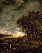 Aert van der Neer A Landscape with a River at Evening Spain oil painting artist